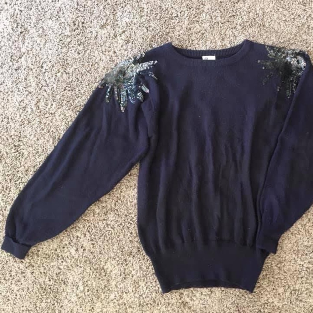 Navy Sweater with sequins